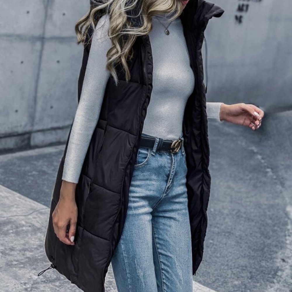 CHIC DOLLS Black Puffer Vest - Picture 6 of 10